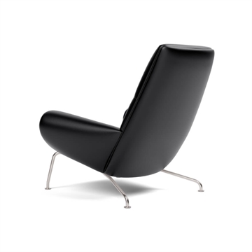 Fredericia Furniture Wegner Queen Chair 1010 Lænestol - Primo 88 Black, vinkel 3